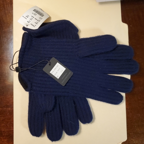 Raffi Men's Cashmere Gloves in Navy - NWT - Picture 3 of 6